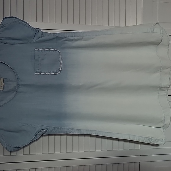 laju Los Angeles Denim Look Ombre Tencel Dress sz M - Picture 1 of 3